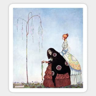 The Old Woman by Kay Nielsen Sticker